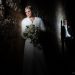 flash photography with bride and groom